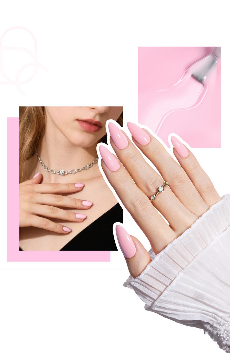 Beetles Nude Pink Gel Nail Polish Kit with UV LED Light, Alternate, color, Pink Bubble