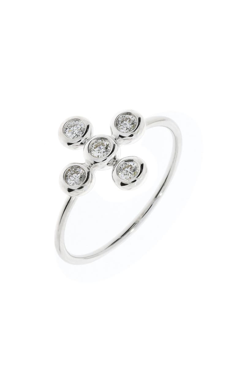 Bony Levy 18K White Gold Diamond Stackable Ring, Main, color, 