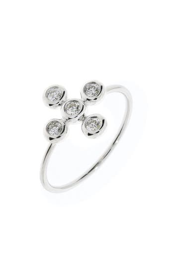 Bony Levy 18k White Gold Diamond Stackable Ring In Silver
