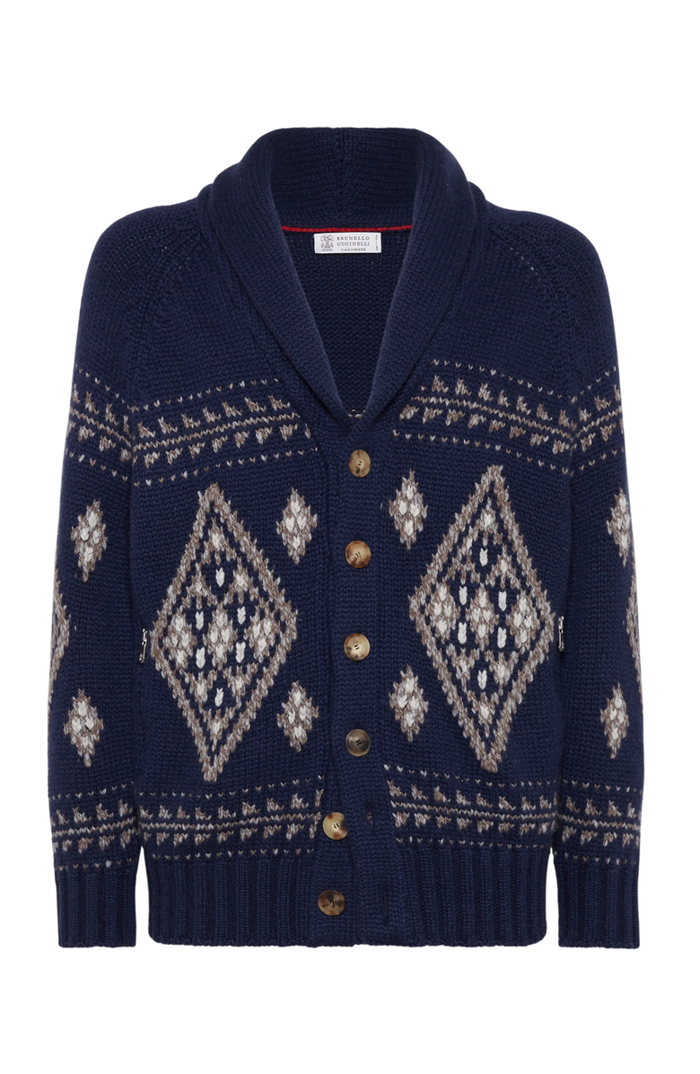 Brunello Cucinelli Cashmere Jacquard cardigan, Main, color, 