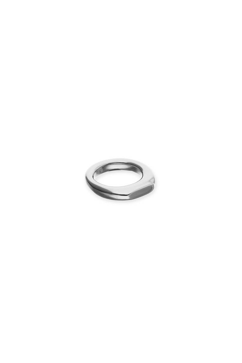 Sterling Silver Plated Geometric Ring, Alternate, color, Silver