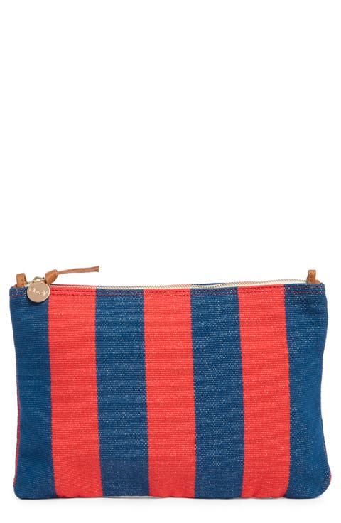 Stripe Flat Clutch