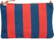 Clare V. Stripe Flat Clutch