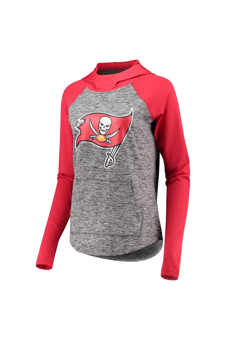 Women's G-III 4Her by Carl Banks Heathered Gray/Red Tampa Bay Buccaneers Championship Ring Pullover Hoodie, Alternate, color, Heather Gray