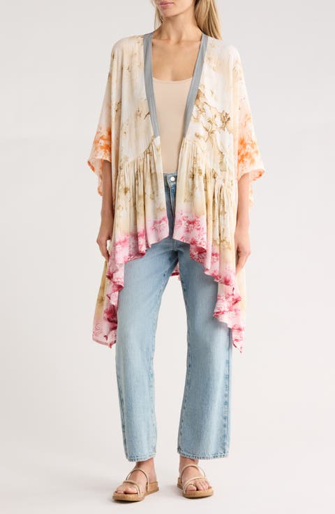 Ethereal Floral Ruffle Trim Topper
