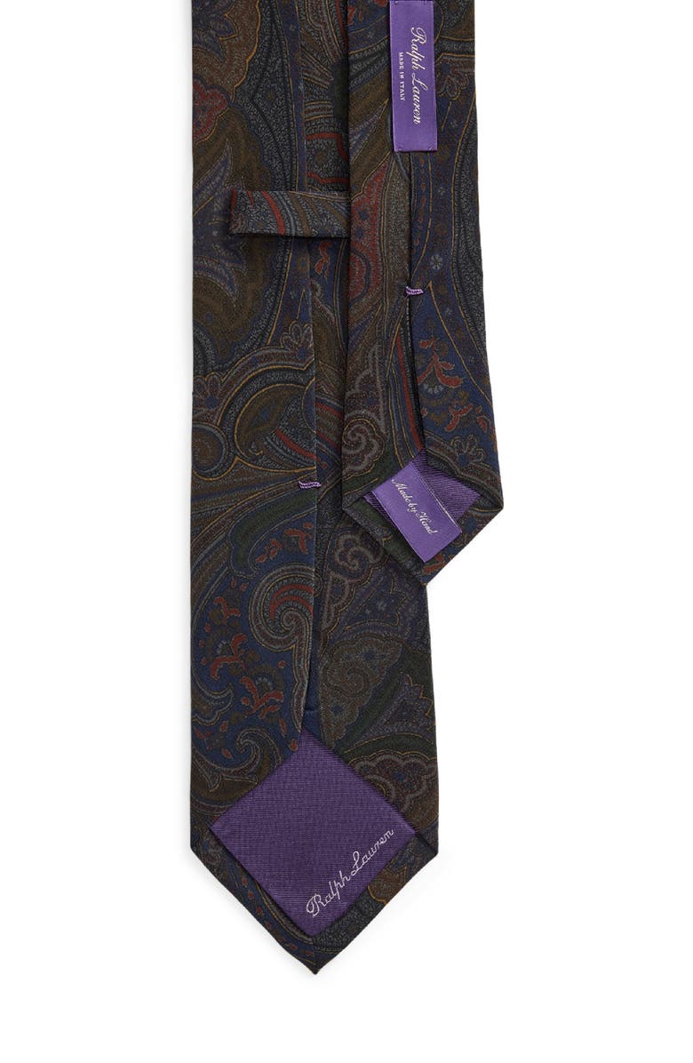Ralph Lauren Purple Label Standard Paisley Silk Tie, Alternate, color, Navy