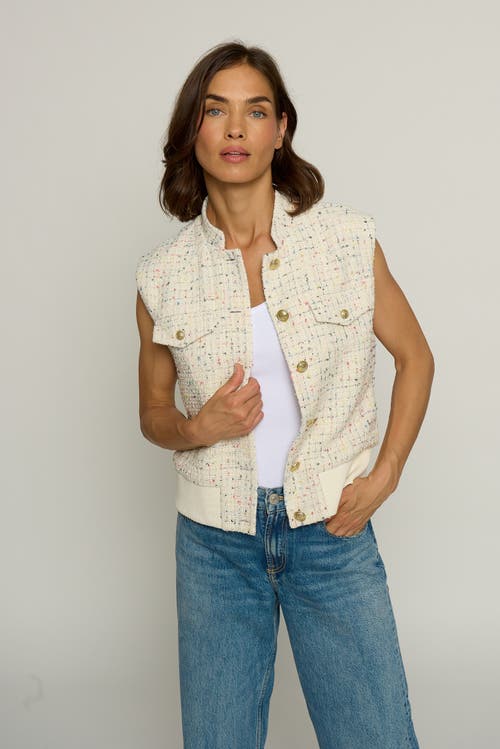 Central Park West Tweed Bomber Vest
