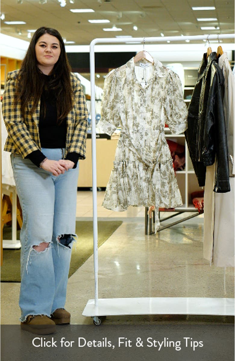 Mindy Floral Belted Puff Sleeve Shirtdress, sales video thumbnail