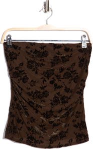Madden Girl Ruched Side Split Hem Tube Top