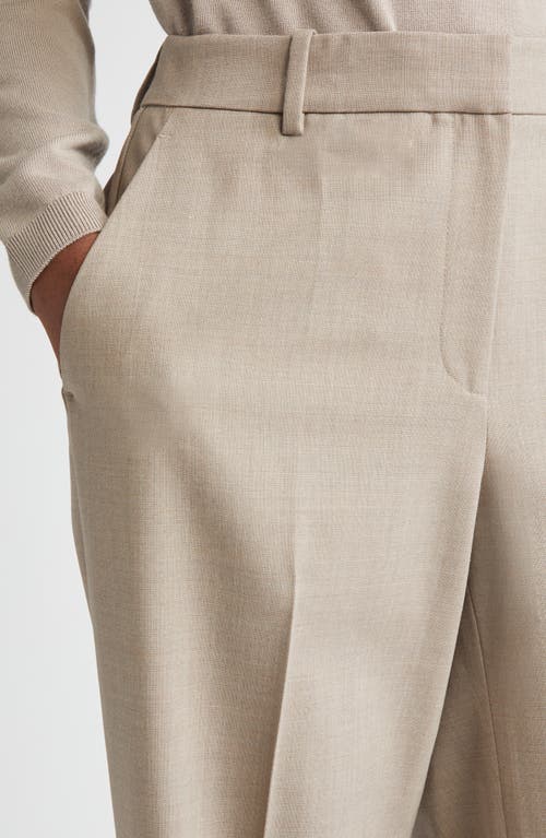 Lafayette 148 New York Gates Stretch Wool Straight Leg Pants In Brown