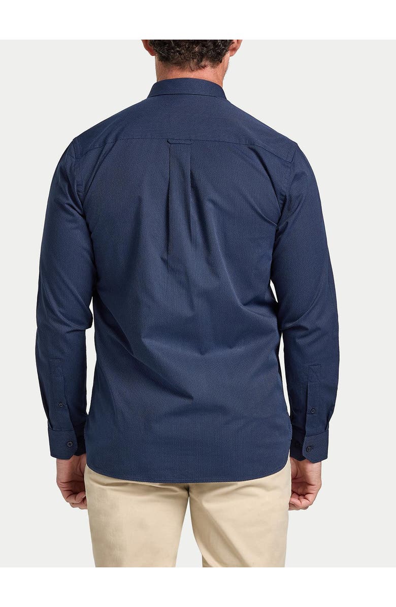 Raging Bull Long Sleeve Dash Dobby Cotton Shirt, Alternate, color, Navy