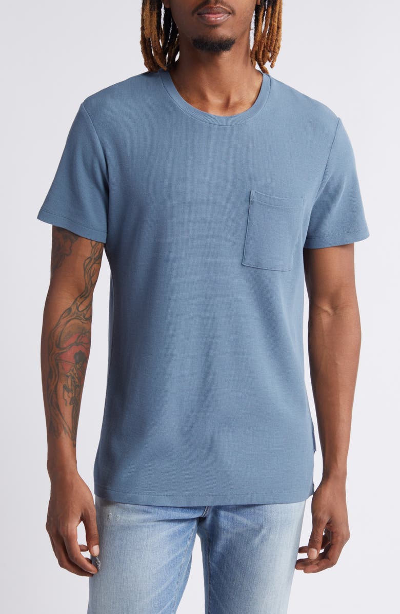 NN07 Clive Waffle Knit Tee, Main, color, Swedish Blue