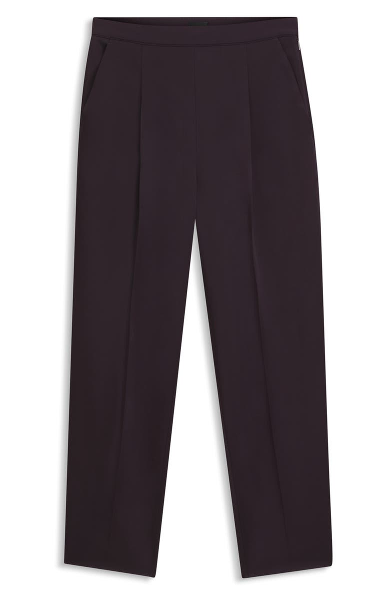 BOSS Takerana Pleated Tapered Straight Leg Pants, Alternate, color, Dark Carmine