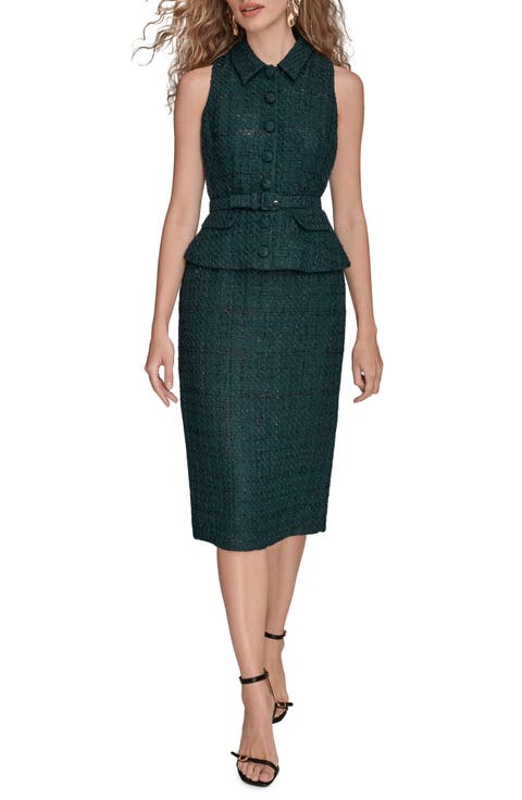 ワンピース Classic Tweed Belted Dress Belted Tweed Dress | Kate Spade Outlet