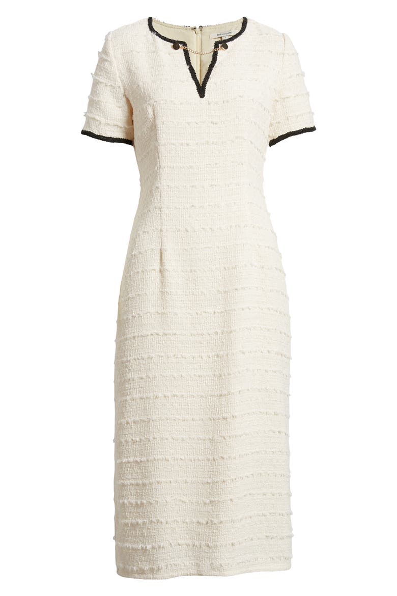 Tweed Midi Dress, Alternate, color, IVORY
