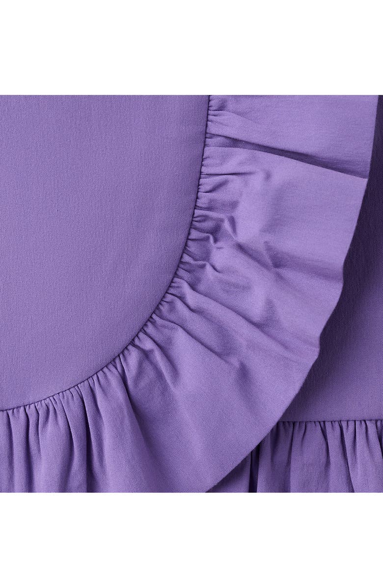 MANGO Featuring Hailey Bieber Ruffle Detail Cotton Blend Miniskirt, Alternate, color,