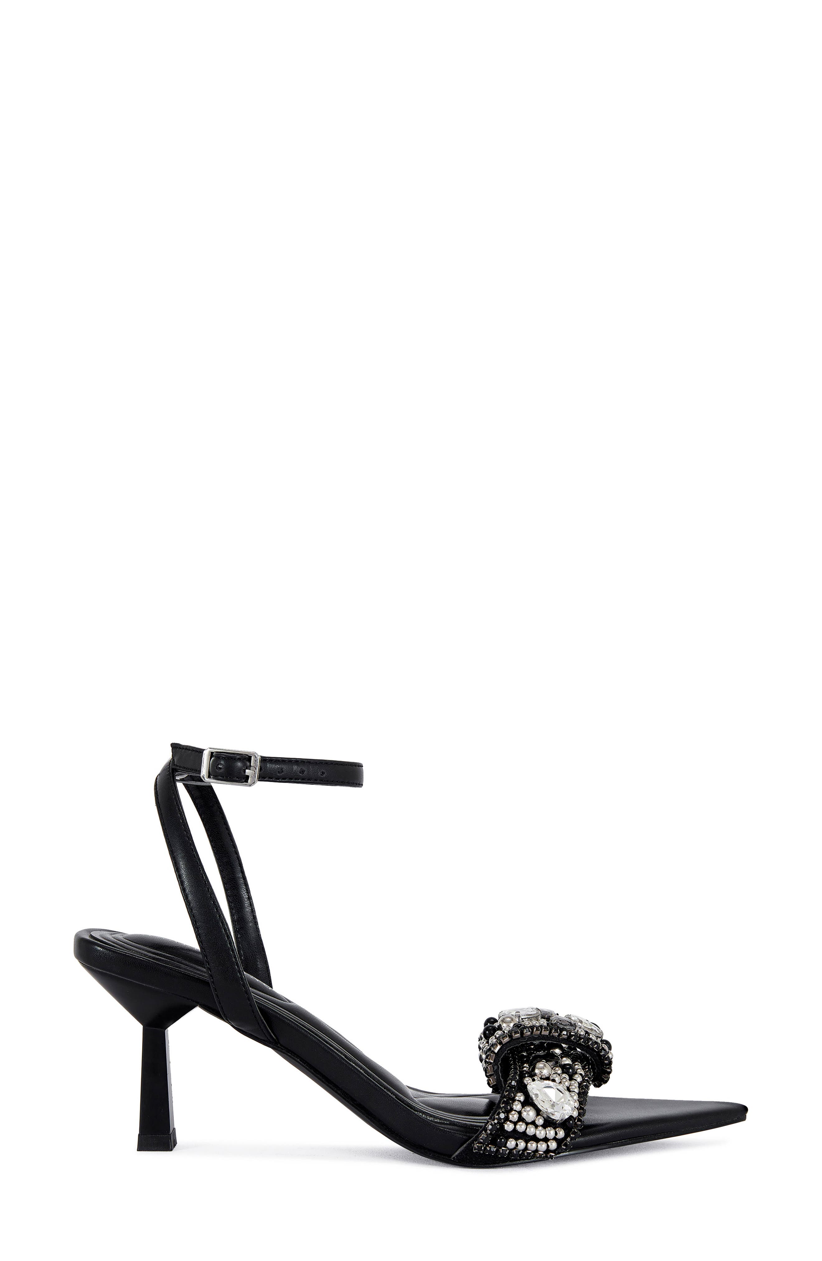 AZALEA WANG Mael Ankle Strap Sandal, Alternate, color, Black