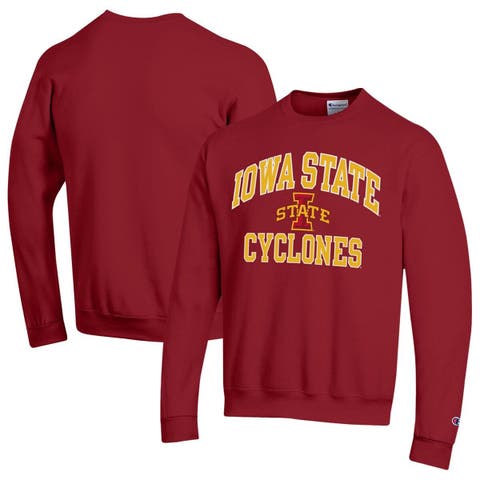 Men's Champion Cardinal Iowa State Cyclones High Motor Pullover Sweatshirt