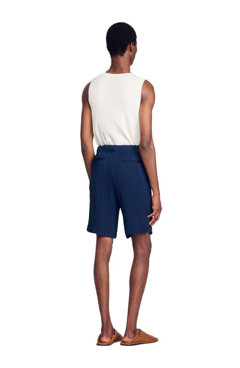SANDRO Pleated Bermuda shorts, Alternate, color, 