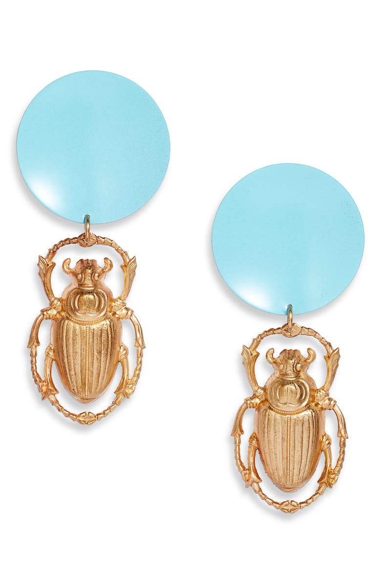 We Dream in Colour Ancient Khepra Drop Earrings, Main, color, 