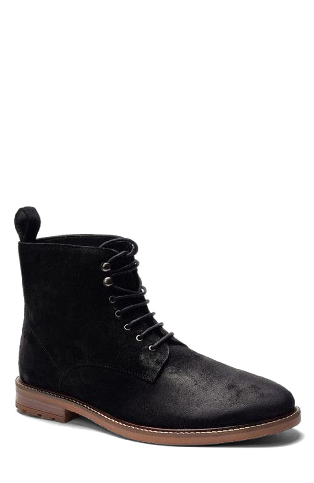 A. Veer Summit Lace-up Boot, Alternate, color, Black Leather