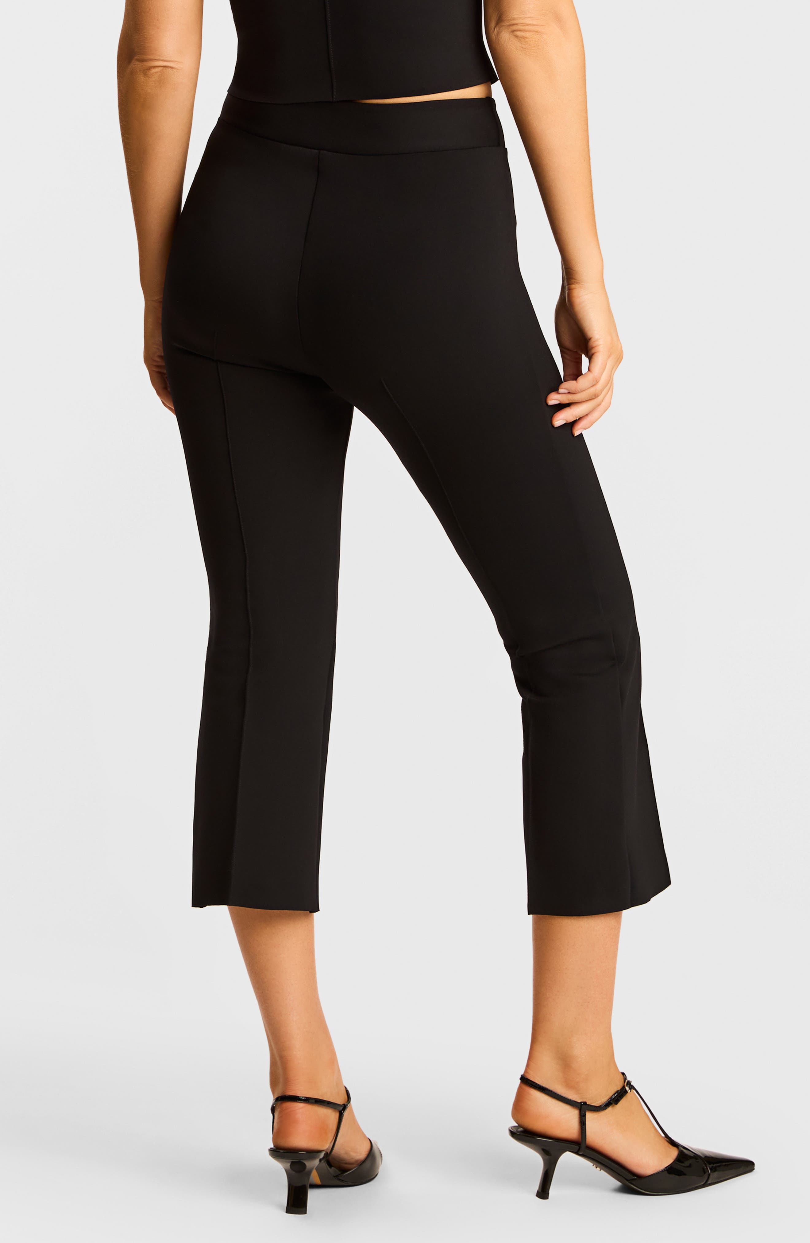 CEO Neoprene Pintuck Crop Pants - image 2