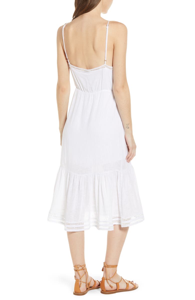 Rails Delilah Openwork Linen Blend Midi Dress, Alternate, color, 