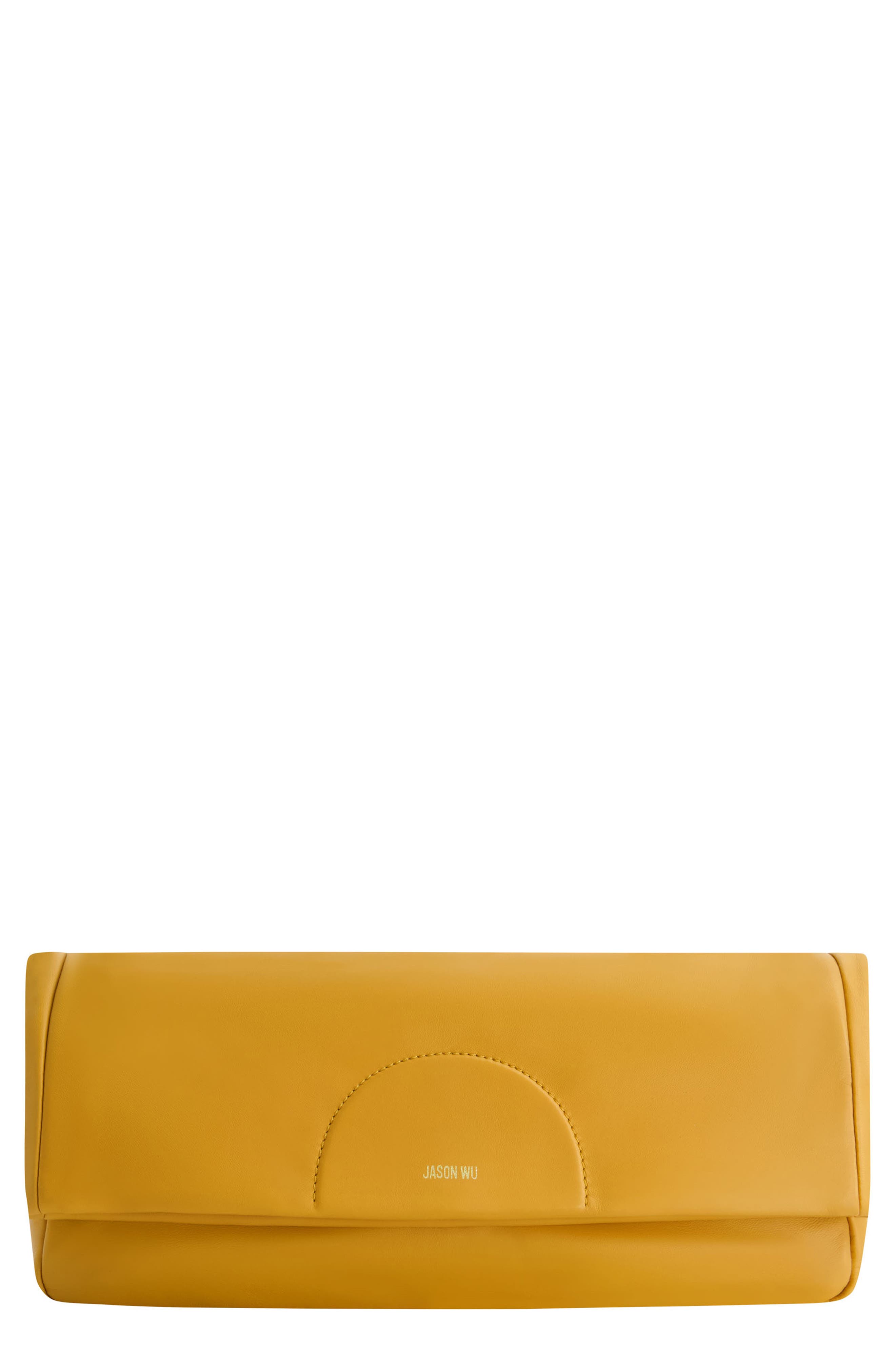 Elegant Fold-Over Clutch, Main, color, CUB YELLOW