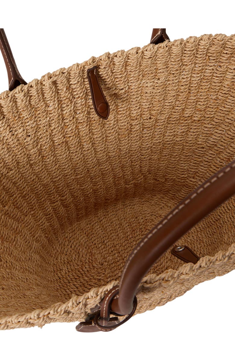 Polo Ralph Lauren Bellport Raffia Basket Tote, Alternate, color, Natural/ Cuoio