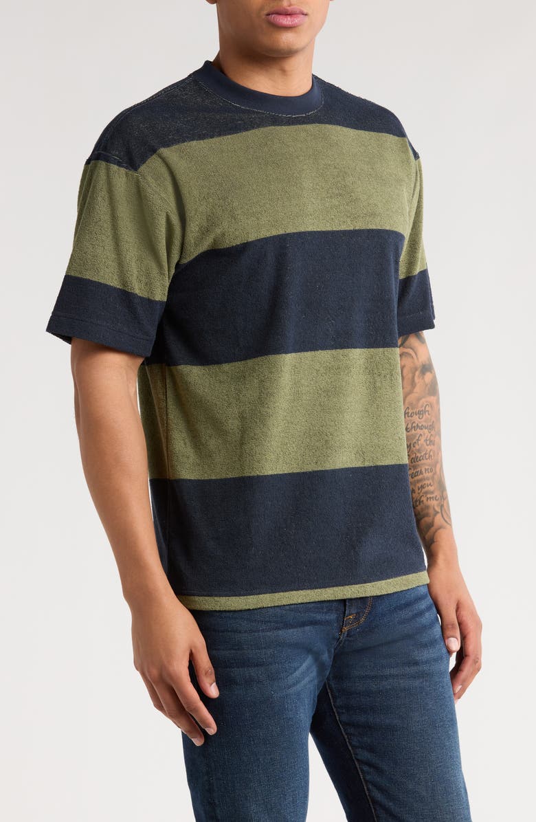 Vans Bergman Stripe Short Sleeve French Terry T-Shirt, Alternate, color, 