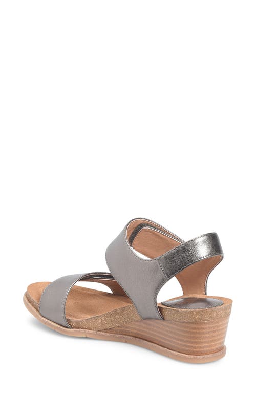 Söfft Verdi Ii Slingback Wedge Sandal In Dark Pewter