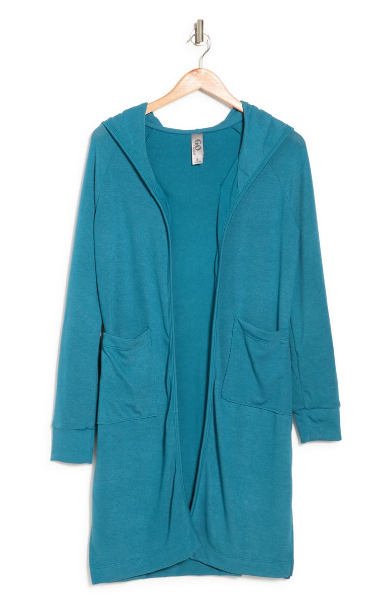 GO COUTURE Open Front Long Cardigan, Alternate, color, 
