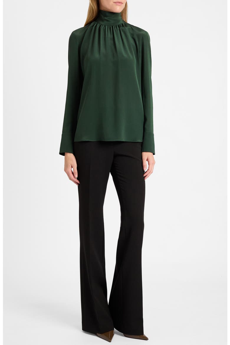 Phoenix Mock Neck Blouse, Alternate, color, Evergreen