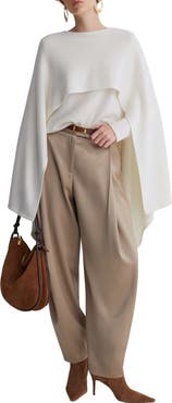 Reiss Harly Wool & Cashmere Cape Top
