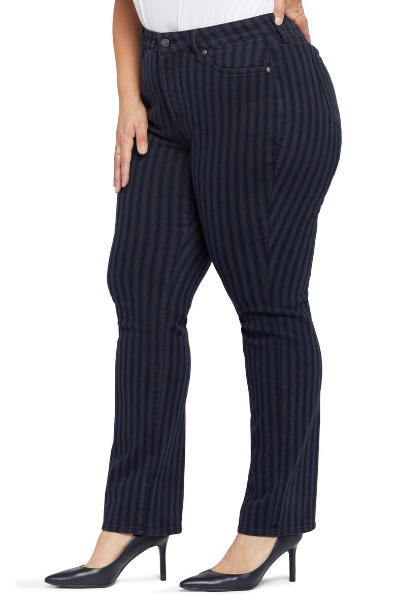 NYDJ Marilyn Vertical Stripe Straight Leg Jeans, Alternate, color, Tahoe Stripe