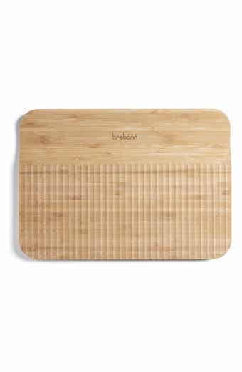 TREBONN Wave Pattern Chop & Slide Large Bamboo Chopping Board