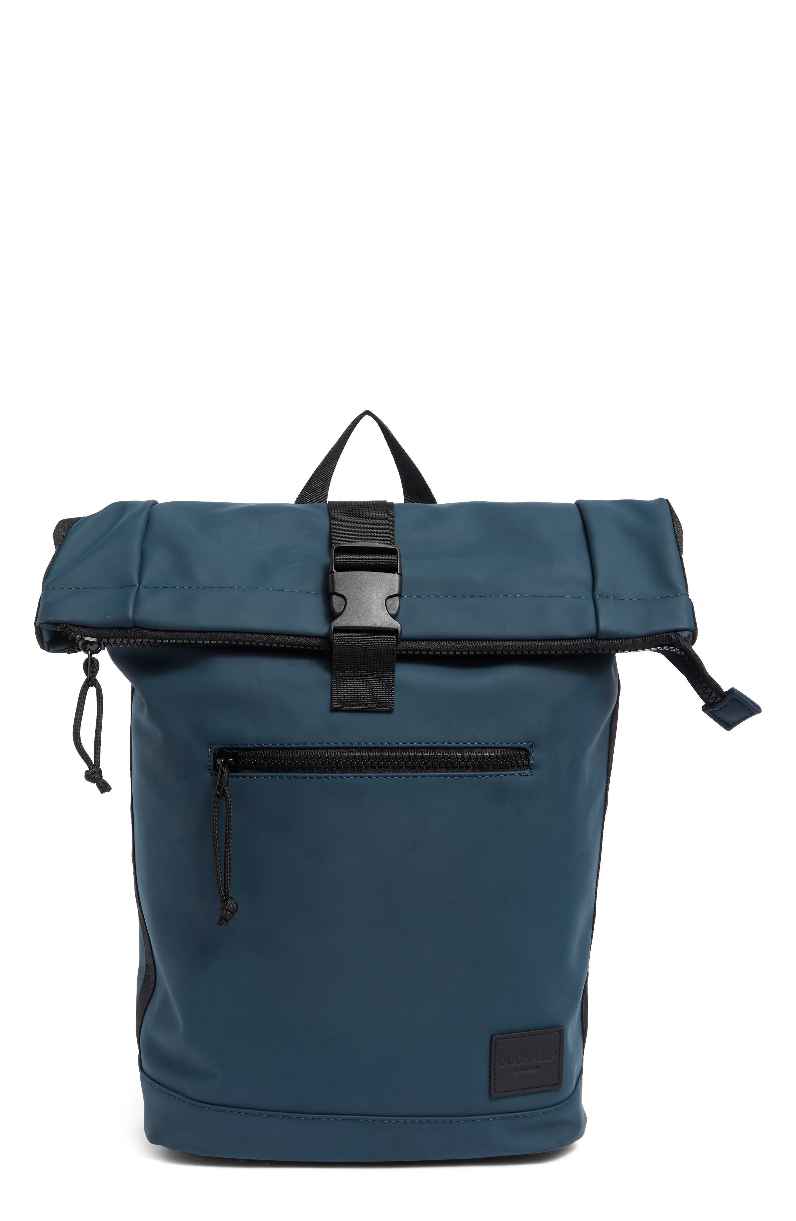 Roll Top Backpack, Main, color, BLUE