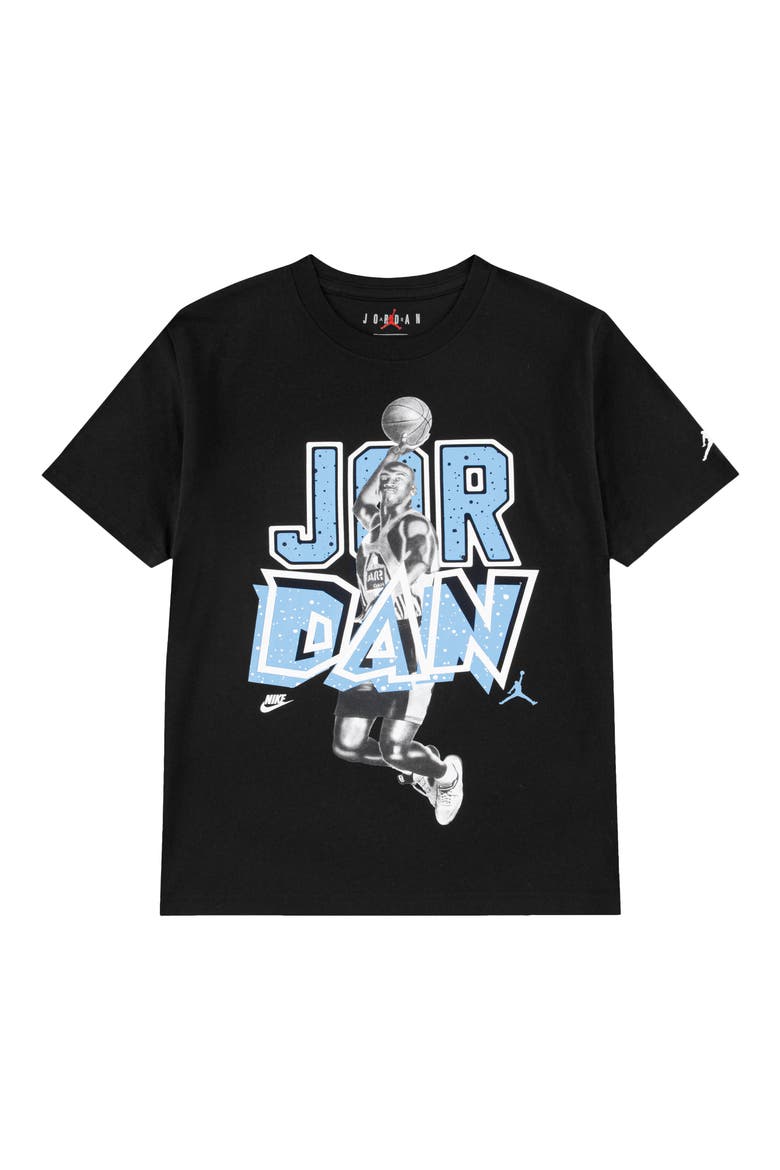 Kids' Jordan Retro Stack Graphic T-Shirt, Main, color, BLACK