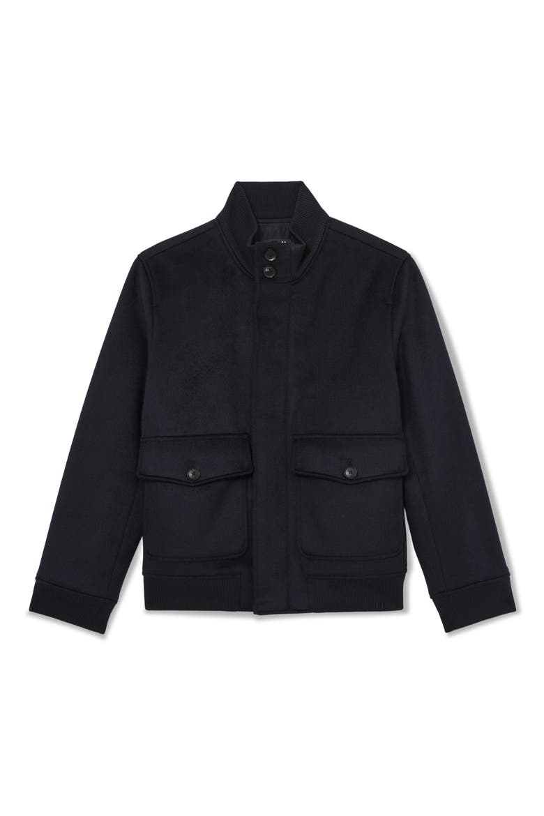 Hadley Wool Blend Jacket, Alternate, color, NAVY