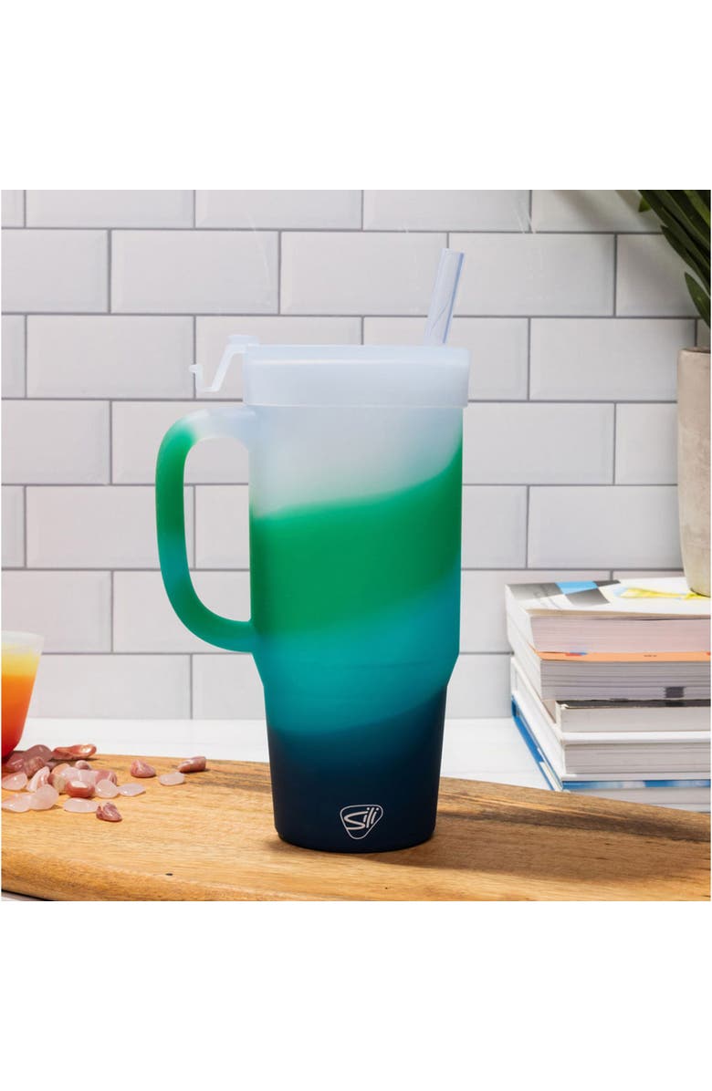 Silipint 32oz Silicone Humbler W/ Lid & Straw, Mountain Air, Alternate, color, 
