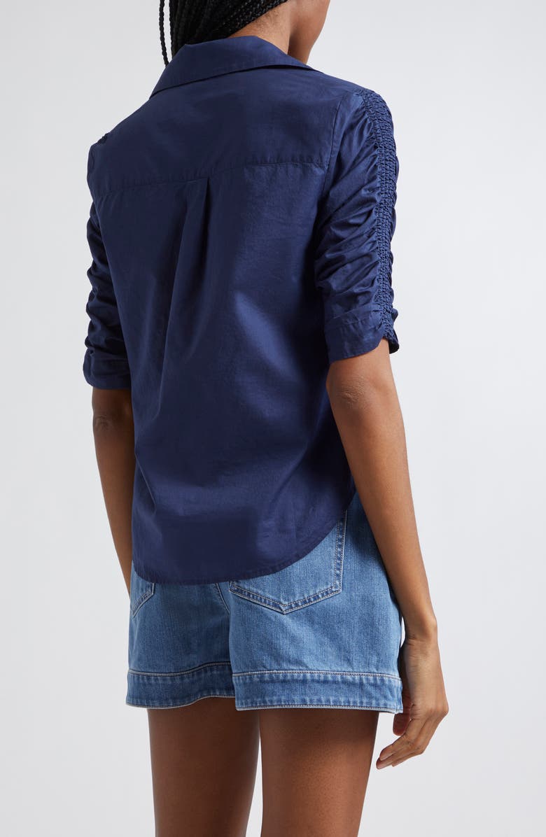 Veronica Beard Porta Ruched Shirt, Alternate, color, 
