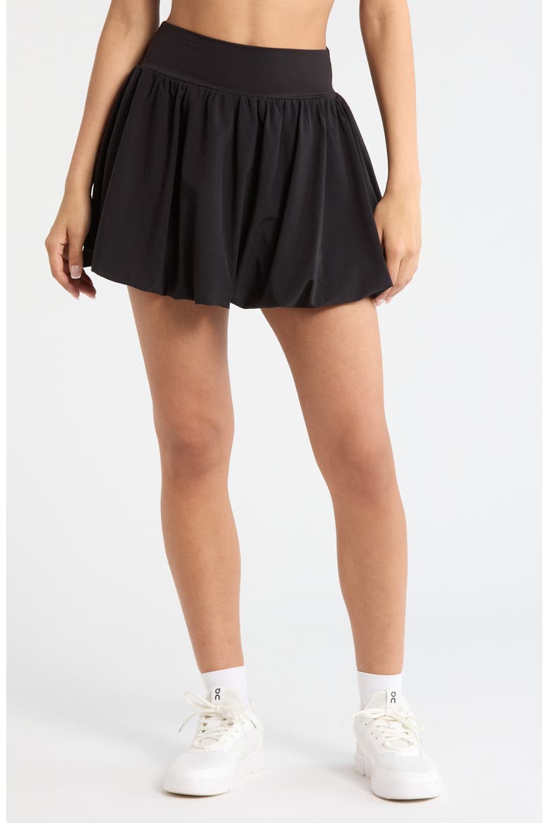 Court Mode Bubble Skirt, Main, color, BLACK