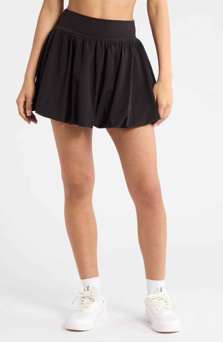 Zella Court Mode Bubble Skirt, Main, color, Black