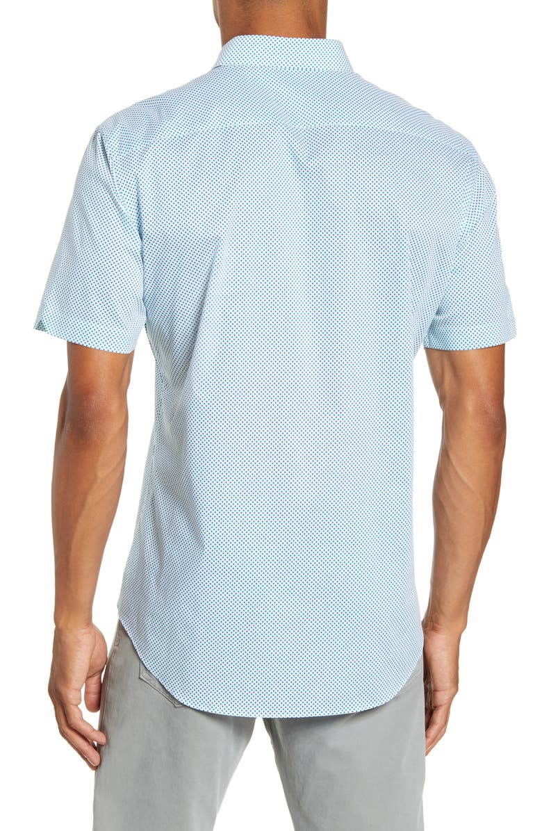 Zachary Prell Prescott Regular Fit Short Sleeve Button-Up Sport Shirt, Alternate, color, 