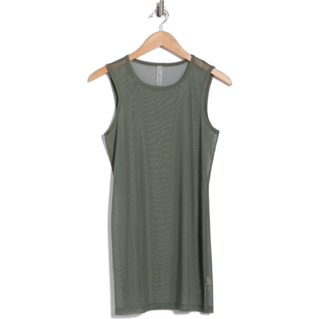 Beyond Yoga Show Off Sheer Mesh Minidress In Gray