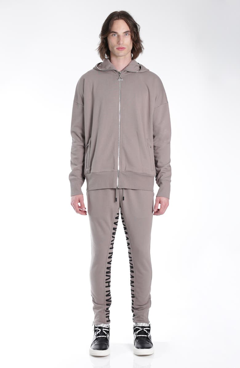 HVMAN Logo Knit Track Pants, Alternate, color, Satellite