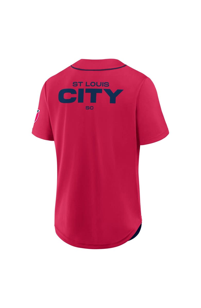 FANATICS Men's Fanatics Red St. Louis City SC Injury Time Baseball Jersey, Alternate, color, Red