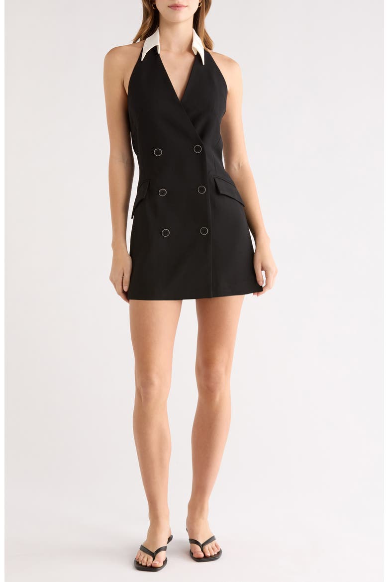 Perah Sleeveless Minidress, Main, color, BLACK