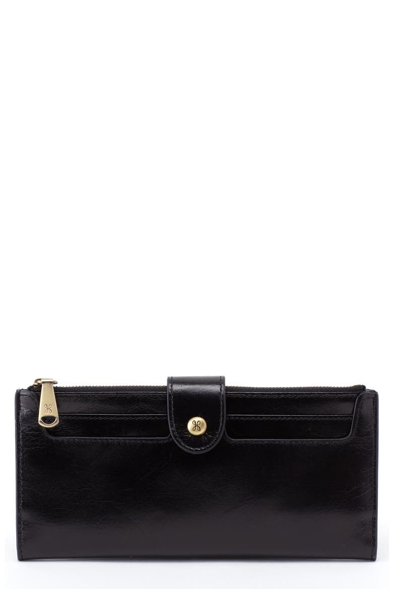 Dunn Leather Continental Wallet, Main, color, BLACK
