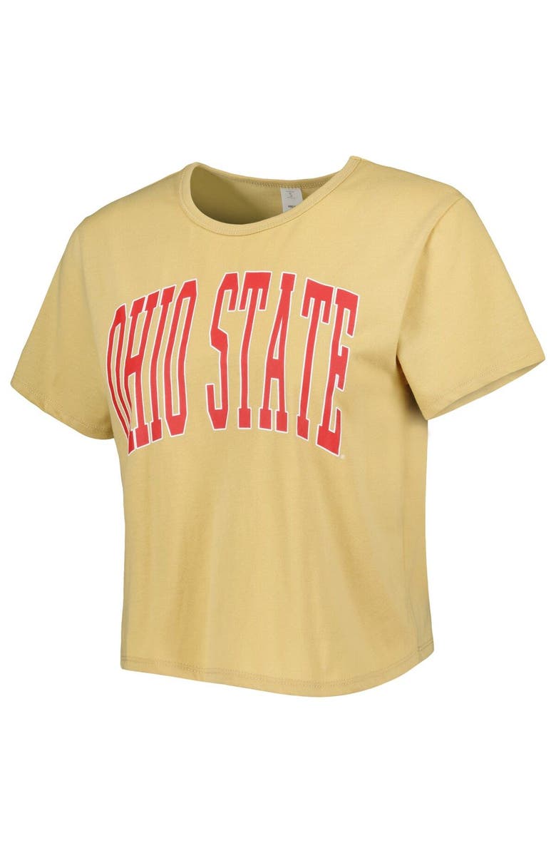 ZOOZATZ Women's ZooZatz Yellow Ohio State Buckeyes Core Fashion Cropped T-Shirt, Alternate, color, Yellow